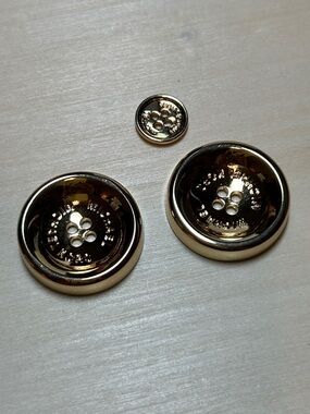 Authentic Michael Kors gold buttons set of 3 New